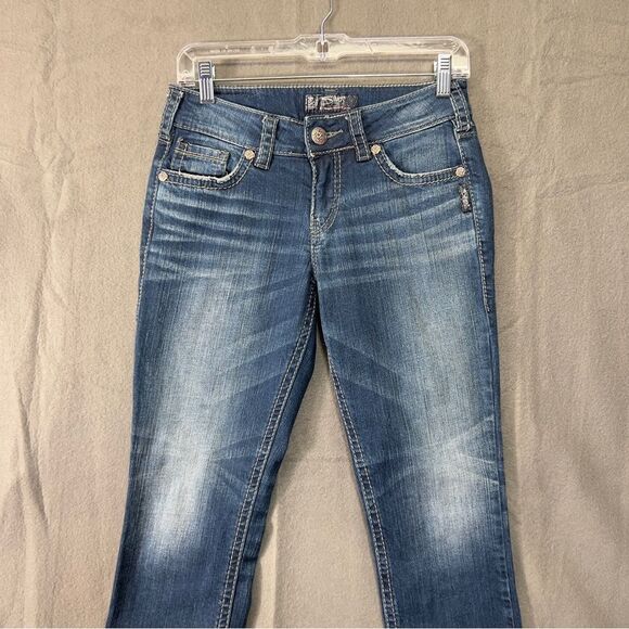 Silver Jeans Suki Mid Capri size 26 women’s denim crop pants W26/L22½ - Picture 3 of 10